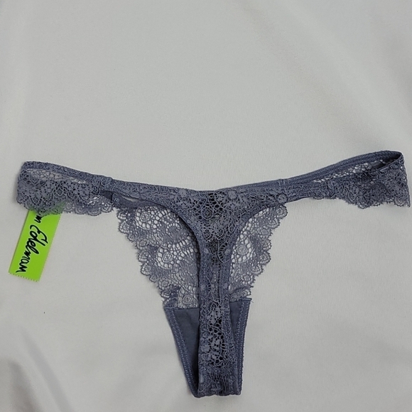 Sam Edelman flutter lace thong Blue granite S - Picture 4 of 8